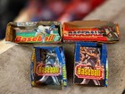 1975   1977 Topps Baseball Display Boxes  4 Total     vintage Empty Retail Wax Boxes