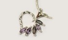 Rare 19thc Antique Blue-purple Color Change Garnet heart Pendant Crusader Amulet