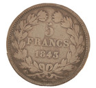 Gorgeous Silver Coin France Louis-philippe I 5 Francs 1843 Nice Coin