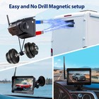 1080p Solar Magnetic Wireless Rv Backup Camera Monitor Dvr For Truck Trailer Bus