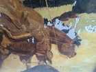 Vintage Antique Primitive Folk Art Native American Indian Horse Painting Wood Tr