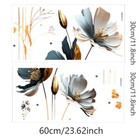 Wall Art Decals  Big Flowers Butterfly Wall Stickers Floral Peel And Stick Grey