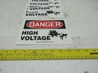 Accuform Lelc028 Danger High Voltage Vinyl Adhesive Electrical Sign Lot Of 5