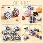 100pcs Cover Button Kit With Tools  Diy Fabric Covered Buttons Set - 5 Sizes  