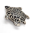 Anne Farella Vintage Sterling Silver Turtle Brooch Vhtf Signed