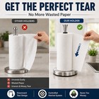 Paper Towel Holder Countertop Stainless Steel Weighted Base One Hand Tear Stand