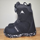 Burton Kid s Grom Boa Snowboard Boots Black White Size 2k Us