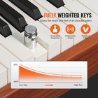 88 Key Fully Weighted Digital Piano Dual Keyboard Four Legged Stand