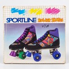 Vintage Youth Sportline Roller Skates Size 29 Purple Teal Retro Original Box