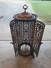 Rare Antique French Art-nouveau Victorian Parlor Cast Iron Stove - 19th Century