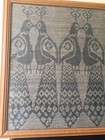 Antique Fabric Textiles Peacock Bird Sampler On Reverse Titled Kukot 