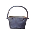 Vintage Homco Brown Wall Mount Planter Basket Blue Tulips Rustic Farmhouse Decor