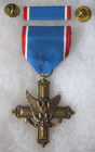 Us Military Distinguished Air Combat Cross Medal W  Ribbon Bar Glass Displaycase