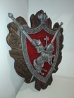 Vintage Coat Of Arms Medieval Crest Wall Plaque Swords Knight Shield Mexico