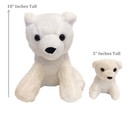 Polar Bear Stuffed Animal Holding Her Infant  Soft Plush Polar Bear Toy