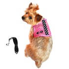 Doggie Design Cool Mesh Dog Harness Set With Leash Pink   Black Sunglasses  Xs-l