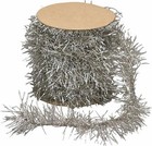 Christmas Silver Tinsel Garland 12 Feet Vintage Style For Decorating Or Crafting