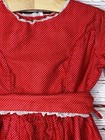 Girls Vintage Kate Greenaway Dress Red Polka Dots Size 5