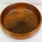 Vintage Handcrafted Teak Wood Round Wooden Brown 10  Bowl Made In Thailand