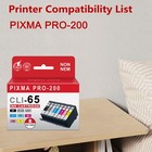 Cli65 Cli-65 Ink Cartridge 8-color Set With Chip For Canon Pixma Pro-200 Ink
