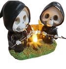 Grim Reaper Fantasy Collectible Figurine W  Led Light-up Campfire