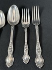 R  Wallace   Sons Sterling Silver  violet  Flatware 8 Piece Place Setting