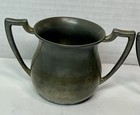 Vintage Old English Genuine Pewter 09 Creamer   Sugar Set