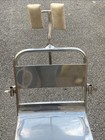 Antique Wilson Stainless Steel Medical Procedure Chair 44x23in  rare 