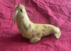 Vintage Antique Old  Inuit Miniature Walrus Figure  Skin Seal Real Fur Alaska