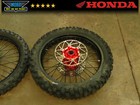 2002 Honda Crf450r Anodized Front   Rear Wheels Rims Tires Rotors Sprocket 02-05