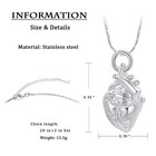 Anatomical 3d Heart Urn Necklace Urn Cremation Jewelry For Ashes Of Loved Ones
