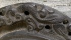 Antique Chinese Hand Carved Dragon Ink-stone With Lid