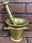 Vintage antique Solid Brass Mortar And Pestle Heavy