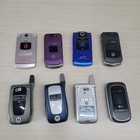 Lot Of 8 Vintage Flip Phones     Motorola Lg Sanyo     Store Display Models Untested