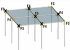 Canopy Fitting Supply Jones-sports 4-way Flat 1-3 8    Inside With Eyebolts Fvf4