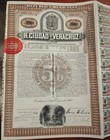 Mexico 1907 Republica Mexicana Ciudad Veracruz 500 Pesos Coupons Bond Loan Abnc