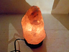 Himalayan Rock Salt Lamp Wooden Base Heavy Adjustable Dimmer on off Switch