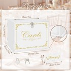1 Pcs White Acrylic Wedding Gift Card Box With Lock Slot Money Post Case