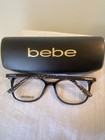Bebe Bb5201 001 Jet Black Sparkle 53mm Eyeglasses Frame New Authentic With Case 