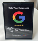 Black Nfc Google Review Stand 4x6 Inch Tappable Table Stand Boost Review Ratings