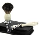 Vintage Shaving Gift Set For Men s With Shaving Razor Shaving Brush Travel Kit 