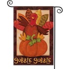 Gobble Gobble Turkey Garden Flag Happy Thanksgiving Vertical 12 5 X 18 Inch