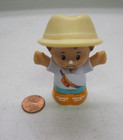New Fisher Price Little People Tourist Vacation Boy Man Hat Sunscreen On Nose