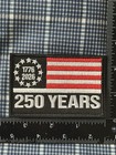 250 Years American Flag 3x3 Embroidered Morale Patch Hook Backing Brand New