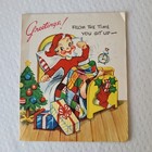 Vintage Christmas Greeting Cards Unused Lot Santa Claus Snowman