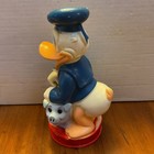 Vintage Walt Disney Donald Duck Coin Bank     1980s Plastic  Classic Donald Duck