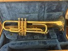 Vintage Brass Trumpet  Probably Yamaha Ytr-233 With Case  Missing Mouth Section