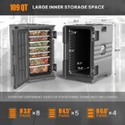 109 Qt Insulated Food Pan Carrier  Hot Box Food Warmer W wheels   Double Buckles