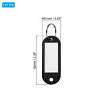 Plastic Key Tags With Split Identifiers 60x21mm Black 40 Count