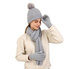Winter Beanie Hat Scarf Gloves Set For Women Beanie With Pom Long Scarf Warm